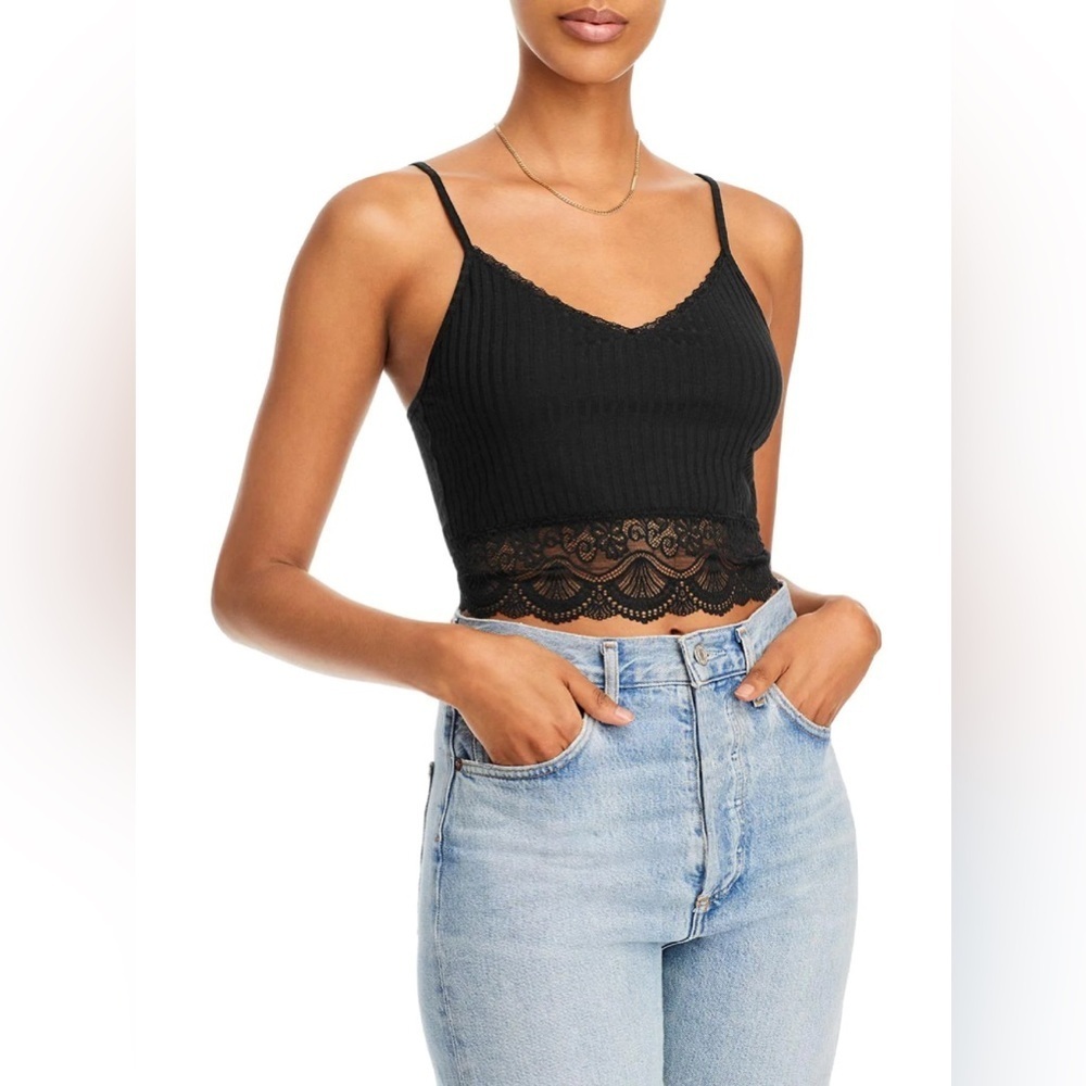 ‼️RARE‼️🎸AQUA🎸🔥NWT🔥Lace Trim Tank Top—100% Exclusive—L